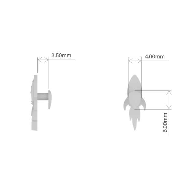 PIN SPACE FOGUETE 1 Pin Forgeon Foguete II - Coleção Space